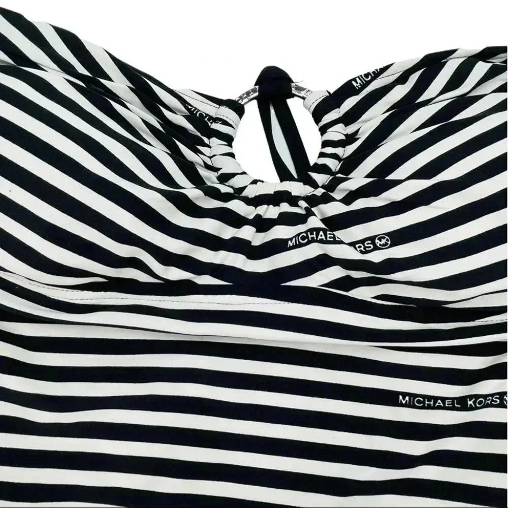 MICHAEL Michael Kors Striped Ring Detail Tankini Swim Top Size XS - Picture 4 of 8